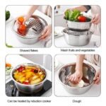 3 in 1 Vegetable Cutter with Drain Basket - Image 3